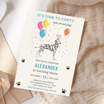 Dalmatiner Dog Pawty Welppy Geburtstagsparty