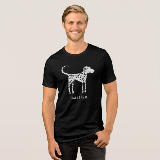 Dalmatiner Dog Personalisiert Tri-Blend Shirt (Vorderseite voll)