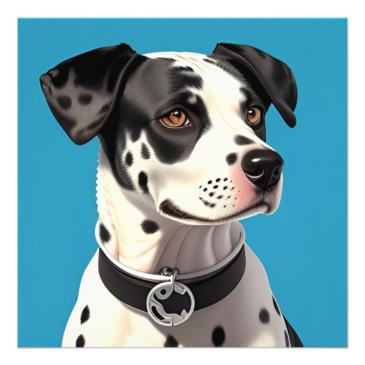 Dalmatiner Dog Portrait Fotodruck (Vorne)