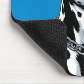 Dalmatiner Dog Portrait gegen blauen Hintergrund Mousepad (Ecke)
