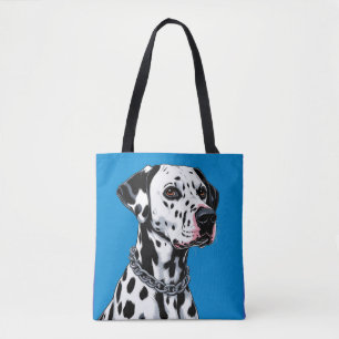 Dalmatiner Dog Portrait gegen blauen Hintergrund Tasche