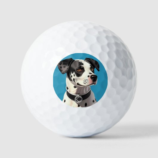 Dalmatiner Dog Portrait Golfball (Vorderseite)