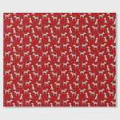 Dalmatiner Dog Red Geschenkpapier (Flach)