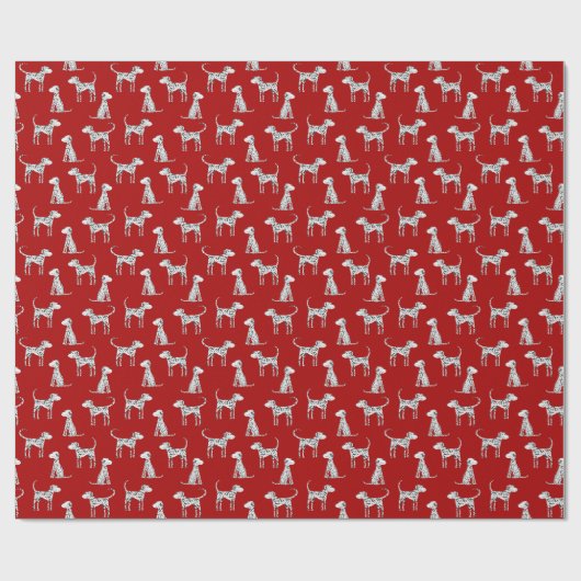 Dalmatiner Dog Red Geschenkpapier (Flach)