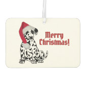 Dalmatiner Dog Red Strumpf Cap Frohe Weihnachten Autolufterfrischer (Rückseite)