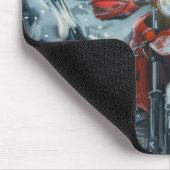 Dalmatiner Dog Riding Motorrad Weihnachten Mousepad (Ecke)