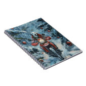 Dalmatiner Dog Riding Motorrad Weihnachten Notizblock (Rechte Seite)