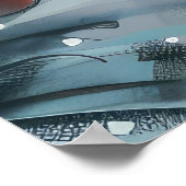 Dalmatiner Dog Riding Motorrad Weihnachten Poster (Ecke)