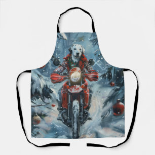 Dalmatiner Dog Riding Motorrad Weihnachten Schürze