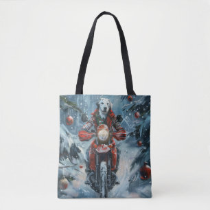 Dalmatiner Dog Riding Motorrad Weihnachten Tasche