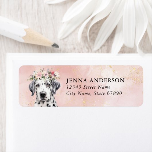 Dalmatiner Dog Rücksendeadressen-Aufkleber (Insitu)