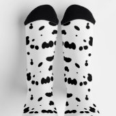Dalmatiner Dog Schwarz-Weiß-Spott Pelzmuster Socken (Oben)