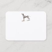 Dalmatiner Dog Social Calling Cards Telefonnummerkarte (Rückseite)
