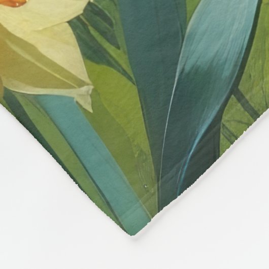 Dalmatiner Dog Spring Blumen Malerei Fleecedecke (Ecke)