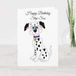 Dalmatiner Dog Step Son Birthday Card Karte<br><div class="desc">Grußkarte Dalmatiner Hund Design Schritt auf Geburtstagskarte,  die Sie mit jedem beliebigen Text Ihrer Wahl anpassen können. Wenn Sie Hilfe bei der Anpassung benötigen,  kontaktieren Sie uns über den Link auf dieser Seite. Dalmatiner-Hund-Schritt Sohn Geburtskarte</div>