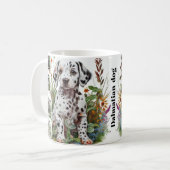 Dalmatiner Dog Tasse, lustiger Dalmatiner Kaffee Kaffeetasse (Vorderseite Links)