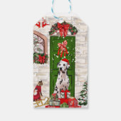 Dalmatiner Dog Weihnachtsgeschenk Tag Geschenkanhänger (Rückseite)