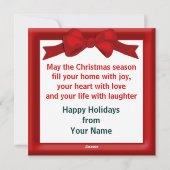 Dalmatiner Dog Weihnachtsgrüßen Feiertagskarte (Rückseite)