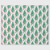 Dalmatiner Dog Weihnachtsmuster Geschenkpapier (Flach)