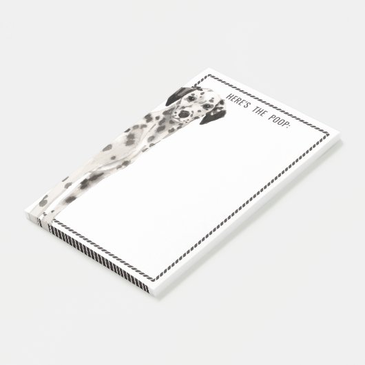 Dalmatiner Dog | Witziges Zitat oder Text ändern Post-it Klebezettel (angewinkelt)