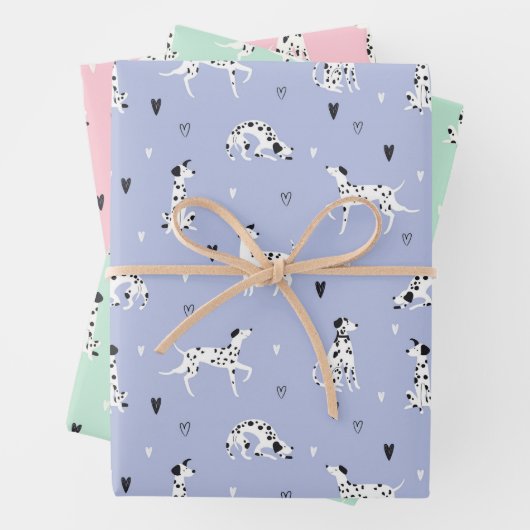 Dalmatiner Dog Wrapping Paper Set 3 Geschenkpapier Set (Beispiel)
