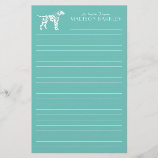 Dalmatiner Doppy Briefpapier (Vorderseite)