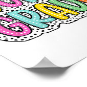 Dalmatiner Dots Lehrer Studen Schulabschluss Poster (Ecke)