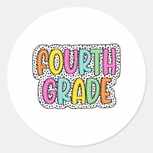 Dalmatiner Dots Lehrer Studen Schulabschluss Runder Aufkleber (Vorderseite)