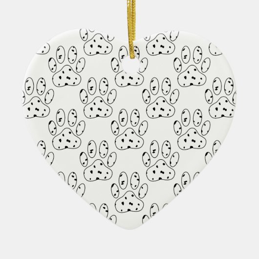 Dalmatiner Druckmuster Keramik Ornament (Vorne)