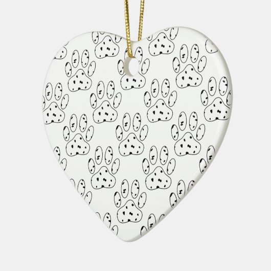 Dalmatiner Druckmuster Keramik Ornament (Links)