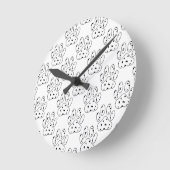 Dalmatiner-Druckmuster Runde Wanduhr (Winkel)