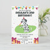 Dalmatiner Einladung zum Geburtstag (Stehend Vorderseite)