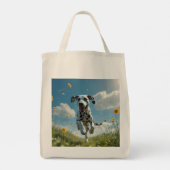 Dalmatiner Elegante Lebensmittelladen Tragetasche (Rückseite)