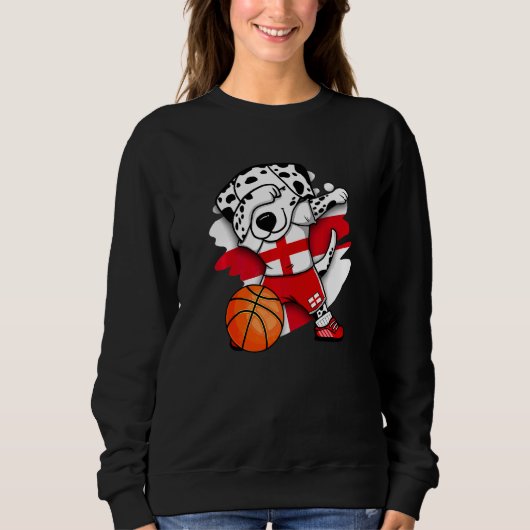 Dalmatiner England Basketball Fans Jersey B Sweatshirt (Vorderseite)