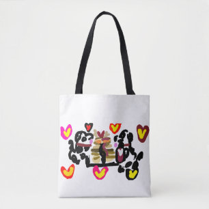 Dalmatiner essen Pfannkuchen Valentinstag Tasche