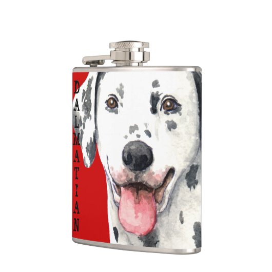 Dalmatiner-Farbblock Flachmann (Links)