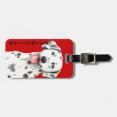 Dalmatiner-Farbblock Gepäckanhänger (Vorderseite horizontal)