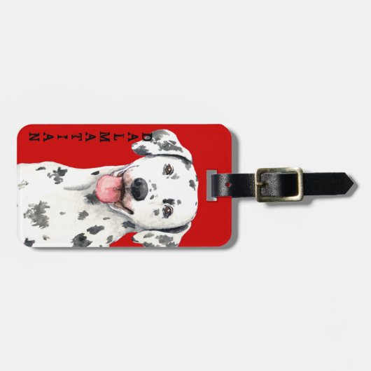 Dalmatiner-Farbblock Gepäckanhänger (Vorderseite horizontal)