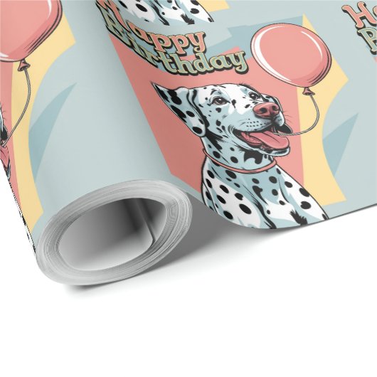 Dalmatiner farbig geschenkpapier (Rolleneckpunkt)