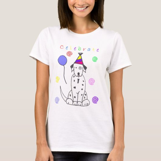 Dalmatiner feiern T-Shirt (Vorderseite)