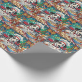 Dalmatiner Feiertag Backen: Feierliche Weihnachten Geschenkpapier (Ecke)