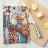 Dalmatiner Feiertag Backen: Feierliche Weihnachten Geschirrtuch (Viertel Falte)