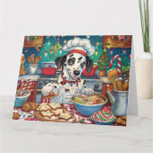 Dalmatiner Feiertag Backen: Feierliche Weihnachten Karte (Vorderseite)