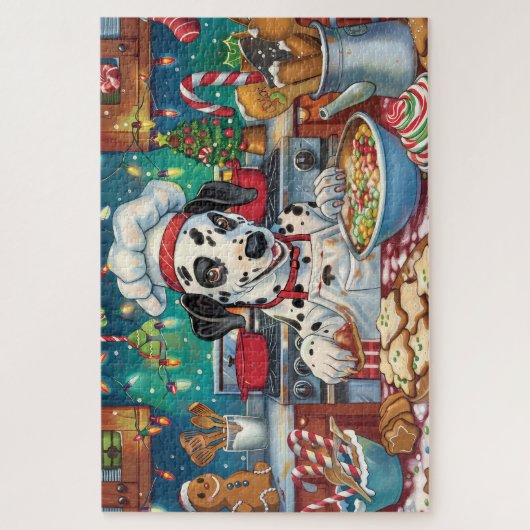 Dalmatiner Feiertag Backen: Feierliche Weihnachten Puzzle (Vertikal)