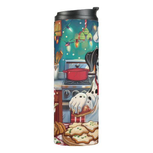 Dalmatiner Feiertag Backen: Feierliche Weihnachten Thermosbecher (Nach links gedreht)