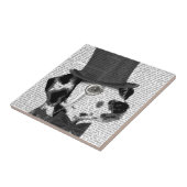 Dalmatiner, Festhund und Hut Fliese (Seite)