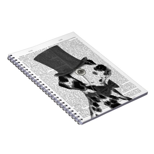 Dalmatiner, Festhund und Hut Notizblock (Rechte Seite)