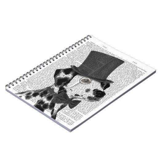 Dalmatiner, Festhund und Hut Notizblock (Linke Seite)