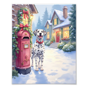 Dalmatiner Festtagsbriefkasten Weihnachtskunst Fotodruck