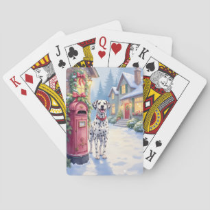 Dalmatiner Festtagsbriefkasten Weihnachtskunst Spielkarten